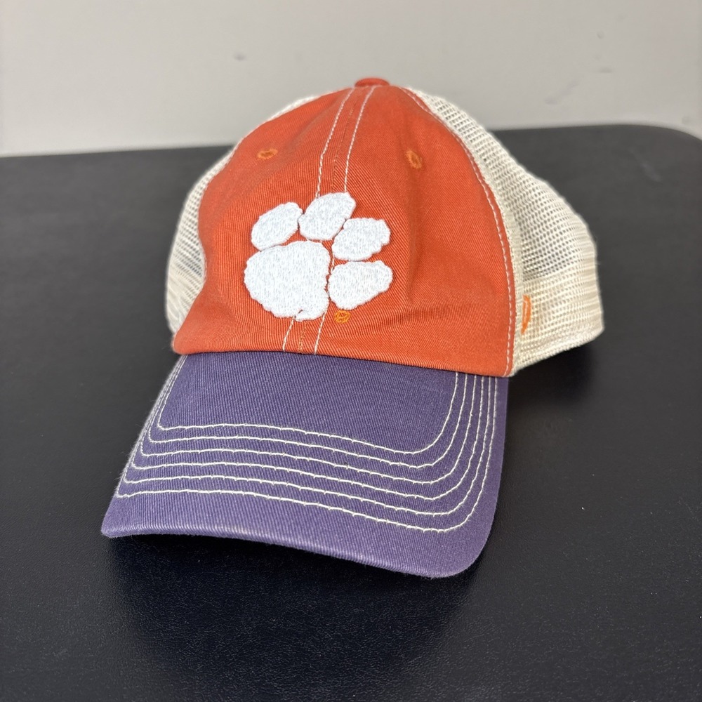 Clemson Tigers Top Of The World Snapback Hat Orange Purple Trucker Cap